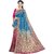 Shrimati Boutique Royal Blue Red half and half Benarasi Saree