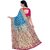 Shrimati Boutique Royal Blue Red half and half Benarasi Saree