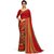 SVB Sarees Womens Red Colour Georgette Printed Saree With Blouse Piece