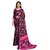 SVB Sarees Womens Black Pure Georgette Printed Saree With Blouse Piece
