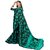 SVB Sarees Womens Black Pure Georgette Printed Saree With Blouse Piece
