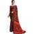 SVB Sarees Womens Black Pure Georgette Printed Saree With Blouse Piece