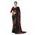 SVB Sarees Womens Black Colour Floral Printed Georgette Saree With Blouse Piece