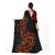 SVB Sarees Womens Black Colour Floral Printed Georgette Saree With Blouse Piece