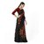 SVB Sarees Womens Black Colour Floral Printed Georgette Saree With Blouse Piece