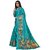 SVB Sarees Womens Green Animal Printed Art Silk Saree