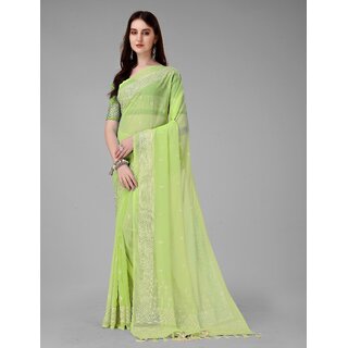 SVB Sarees Womens Green And Silver Tonned Pure Silk Saree SVB Sarees Womens Green And Silver Tonned Pure Silk Saree