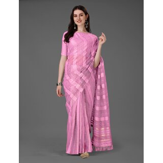 SVB Sarees Womens Pink Colour Cotton Embroidried Work Saree With Blouse Piece SVB Sarees Womens Pink Colour Cotton Embroidried Work Saree With Blouse Piece