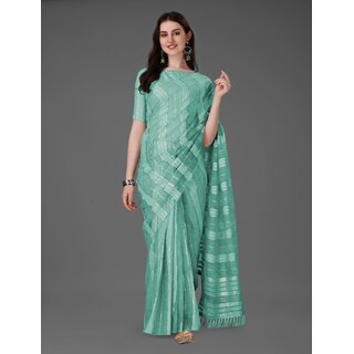 SVB Sarees Womens Light Geen Colour Cotton Embroidried Work Saree With Blouse Piece SVB Sarees Womens Light Geen Colour Cotton Embroidried Work Saree With Blouse Piece