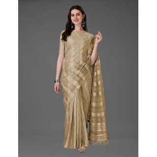 SVB Sarees Womens Gold Colour Cotton Embroidried Work Saree With Blouse Piece SVB Sarees Womens Gold Colour Cotton Embroidried Work Saree With Blouse Piece