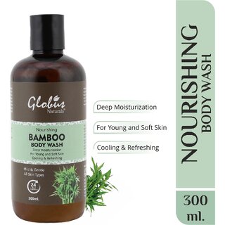                       Globus Nourishing Bamboo Body Wash For Young & Soft Skin, Cooling Refreshing - 300ml                                              