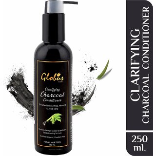Globus Naturals Clarifying Charcoal Conditioner   Paraben Free  For Oily Hair  Scalp 250ml
