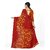 SVB Sarees Womens Red Colour Floral Printed Georgette Saree With Blouse Piece