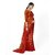 SVB Sarees Womens Red Colour Floral Printed Georgette Saree With Blouse Piece