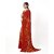 SVB Sarees Womens Red Colour Floral Printed Georgette Saree With Blouse Piece