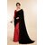SVB Sarees Womens Red And Black Colour Polka Dot Printed Saree With Blouse Piece