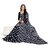 SVB Sarees Womens Black Colour Polka Dot Printed Saree With Blouse Piece