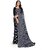 SVB Sarees Womens Black Colour Polka Dot Printed Saree With Blouse Piece