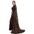 SVB Sarees Womens Black Colour Floral Printed Georgette Saree White Lace Border