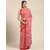 SVB Sarees Womens Red Colour Stripped Pure Georgette Printed Saree With Blouse Piece