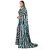 SVB Sarees Womens Black Colour Stripped Pure Georgette Flower Printed Saree With Blouse Piece