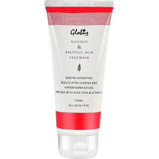                       GLOBUS NATURALS Pimple Clear Glycolic & Salicylic Acid Face Wash 100ml                                              