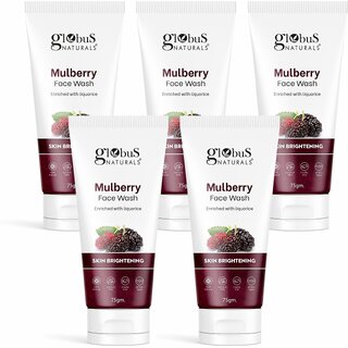                       GLOBUS NATURALS Mulberry Fairness Face For Even Skin Tone,Deep Cleansing Moisturizing&Nourishing 375g                                              