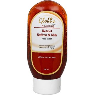                       GLOBUS NATURALS Retinol Saffron & Milk Face Wash 100ml                                              
