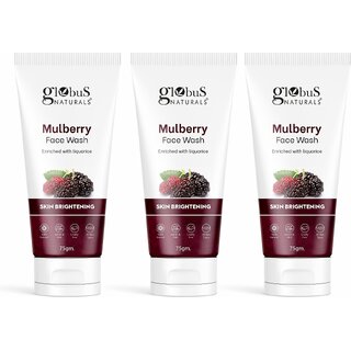                       GLOBUS NATURALS Mulberry Fairness Face For Even Skin Tone,Deep Cleansing Moisturizing&Nourishing 225g                                              