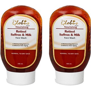                       GLOBUS NATURALS Retinol Saffron & Milk Face Wash 200g                                              