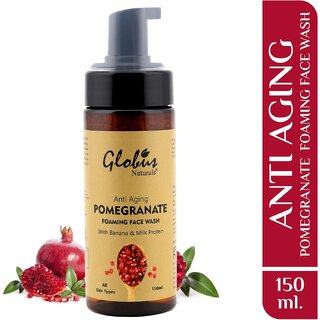                       GLOBUS NATURALS Anti-Ageing Pomegranate Foaming Fruit Face wash 150ml                                              