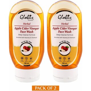                       GLOBUS NATURALS Apple Cider Vinegar Face Wash Pack Of 2 200ml                                              