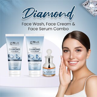 Globus Naturals Shine Boosting Diamond Face Care Combo - Face Wash, Face Cream & Face Serum Globus Naturals Shine Boosting Diamond Face Care Combo - Face Wash, Face Cream & Face Serum
