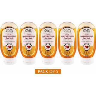                       Globus Remedies Apple Cider Face wash, 100 ml, Set of 5                                              