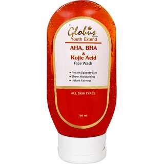                       Globus Remedies AHA BHA Herbal Face Wash, For Skin Brightening, 100 ml                                              