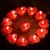 AAMU MOON Heart Shaped Rose Scented Floating Candles For Diwali, Valentine Day and Special Events - Set of 30 Piece, Red
