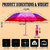 Windproof Travel 3 Folding Combo Umbrella  Umbrella Classic Folding For Man, Women, Kids  Pack Of 2 ( Pink, Sky-Blue )