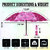 High Quality Straight Handle Solid Design Rain  Sun Protective Outdoor Umbrella  Pack Of 2 ( Pink, Purple )