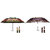 Combo Umbrella for Women-3 Fold  UV Coated Flower Printed Design Umbrellas  Pack Of 2 ( Green, Purple )