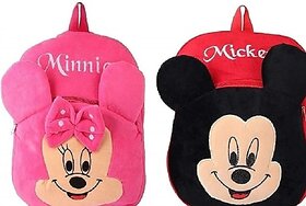 Aurapuro Mickey And Minnie Bag-02 Backpack (Pink, 10 L)