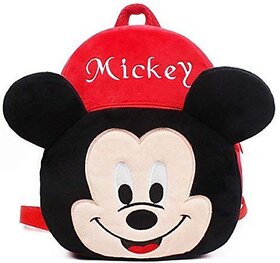 Littlehug Mickey-012 Waterproof School Bag (Red, 3 L)