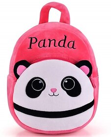 Aurapuro Panda Soft Velvet Kids School/Nursery/Picnic/Carry/Travelling Bag - 2 To 5 Age Waterproof Backpack (Multicolor, 14 L) Waterproof School Bag (Pink, 14 L) School Bag (Pink, 14 L)