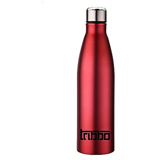                       TRIBBO Stainless Steel Water Bottle 1200 ML Water Bottles For Fridge School,Gym,Home,office,Boys   Girls Kids Leak Proof(REDSTEEL CAP SET OF 1 1200 ML Model-Cola)                                              