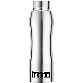                       TRIBBO Stainless Steel Water Bottle 750 ML Water Bottles For Fridge School,Gym,Home,office,Boys   Girls Kids Leak Proof(SILVERSIPPER CAP SET OF 1 750 MLMODEL-CURVE)                                              
