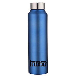                      TRIBBO Stainless Steel Water Bottle 750 ML Water Bottles For Fridge School,Gym,Home,office,Boys   Girls Kids Leak Proof(BLUESIPPER CAP SET OF 1 750 ML)                                              