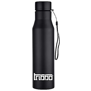                       TRIBBO Stainless Steel Water Bottle 1 litre Water Bottles For Fridge School,Gym,Home,office,Boys   Girls Kids Leak Proof(BLACKSIPPER CAP SET OF 1 1000 ML Model-Diana)                                              