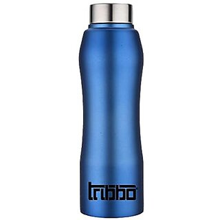                       TRIBBO Stainless Steel Water Bottle 1 litre Water Bottles For Fridge School,Gym,Home,office,Boys   Girls Kids Leak Proof(BlueSIPPER CAP SET OF 1 1000 ML Model-Curve)                                              