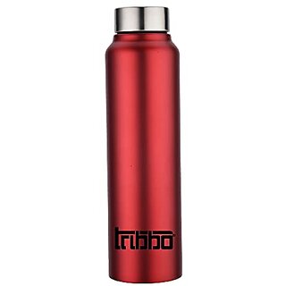                       TRIBBO Stainless Steel Water Bottle 1 litre Water Bottles For Fridge School,Gym,Home,office,Boys   Girls Kids Leak Proof(REDSIPPER CAP SET OF 1 1000 ML)                                              