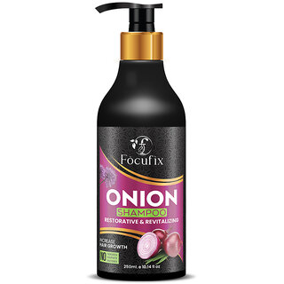                       Focufix Natural Red Onion shampoo for hair strengthening  hair fall control - Paraben  Sulphate free .                                              