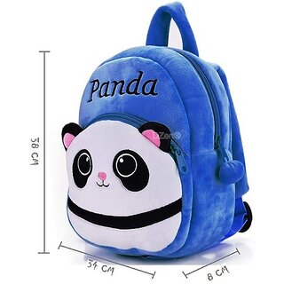 Hrrh Kids School Bag Panda Soft Plush Backpacks Cartoon Baby Boys/Girls Plush Bag (Red, 11 L) Waterproof Plush Bag (Blue, 11)